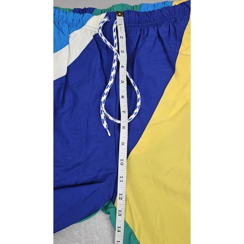 Vintage Nautica Board‎ Shorts Swim Trunks Mens Large Green Blue Color Block